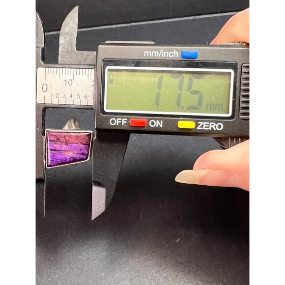 Vintage sugilite sterling silver ring size 5 - Picture 8 of 16